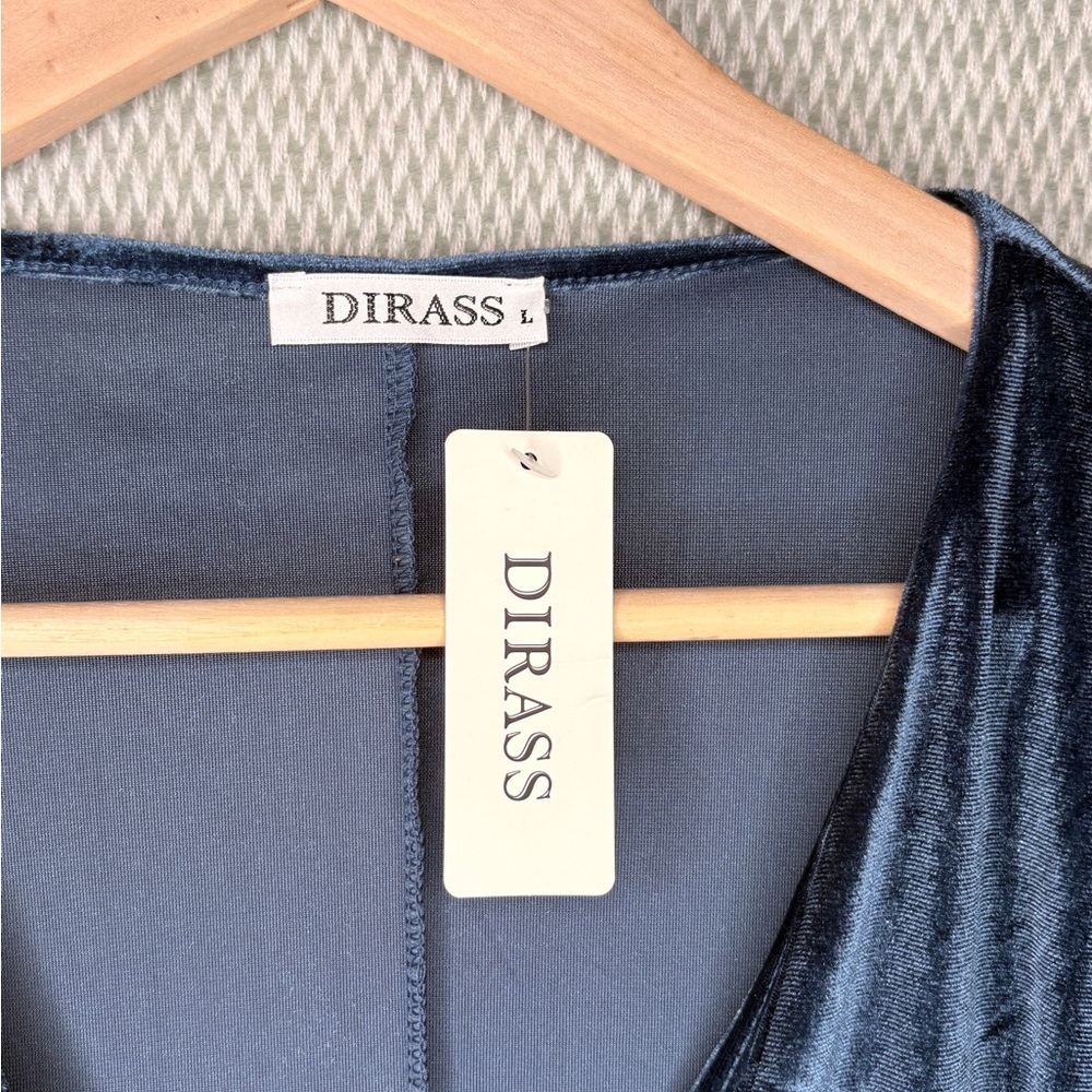 Women’s Velvet Long Sleeve Wrap Dress - Picture 4 of 7